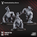 Mar-Duk Tribe Furybeasts Squad (x3) - DakkaDakka Resin Miniature Squad - image 1
