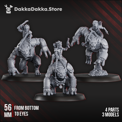 Mar-Duk Tribe Furybeasts Squad (x3) - DakkaDakka Resin Miniature Squad - image 1