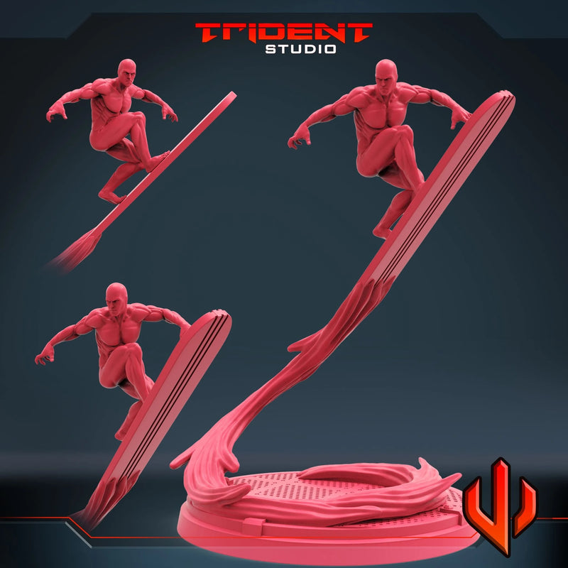 Silver Surfer Marvel MCP-compatible 40mm resin proxy miniature by Trident Miniatures - product image 1