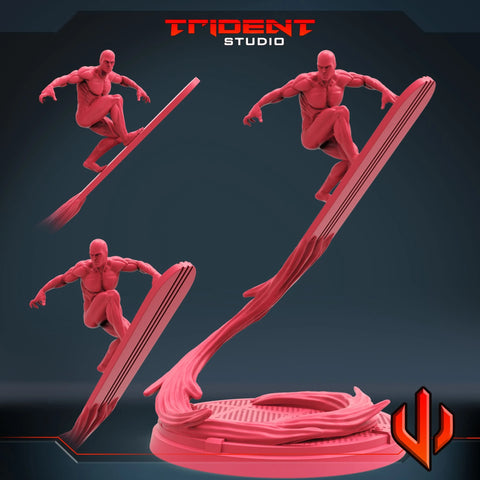 Silver Surfer Marvel MCP-compatible 40mm resin proxy miniature by Trident Miniatures - product image 1