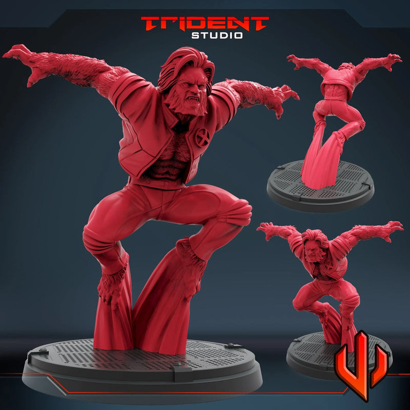 Beast X-Men 2000 Movie Marvel MCP-compatible 40mm resin proxy miniature by Trident Miniatures - product image 1