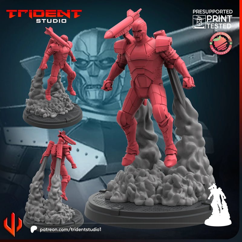 Doom Bot Siege Marvel MCP-compatible 40mm resin proxy miniature by Trident Miniatures - product image 1