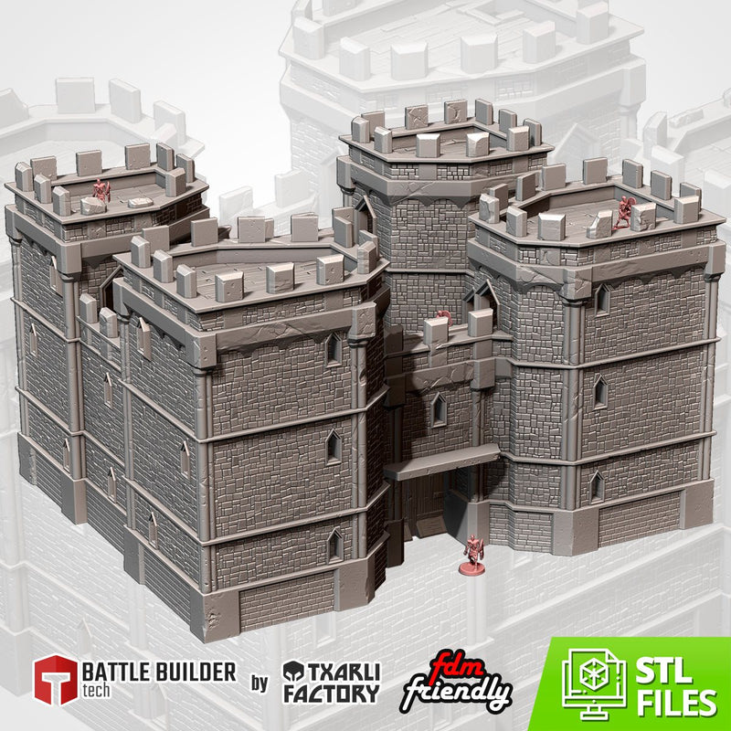 Castle / Stronghold 3D printed terrain view 1