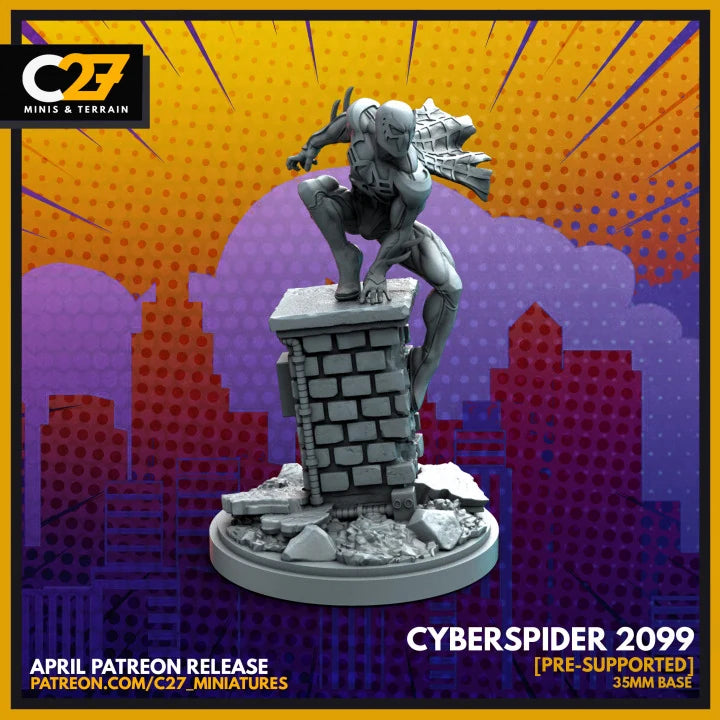Spider-Man 2099 Marvel MCP-compatible resin miniature by C27 Studios - product image 1