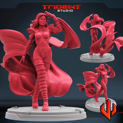 Emma Frost Phoenix Marvel MCP-compatible 40mm resin proxy miniature by Trident Miniatures - product image 1