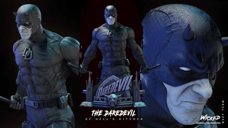 Daredevil Bust resin bust kit view 1