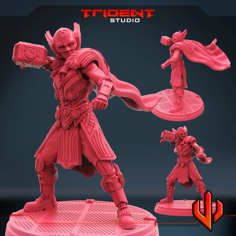 Jane Foster Marvel MCP-compatible 40mm resin proxy miniature by Trident Miniatures - product image 1