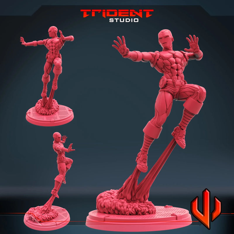 Classic Iron Man - Sculpt B Marvel MCP-compatible 40mm resin proxy miniature by Trident Miniatures - product image 1