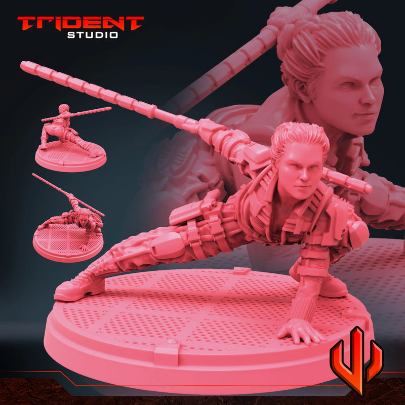 Yelena Belova - Sculpt A Marvel MCP-compatible 40mm resin proxy miniature by Trident Miniatures - product image 1