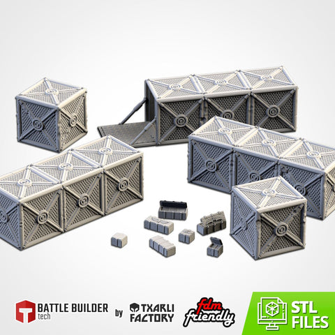 Provisions & Containers 3D printed terrain view 1