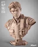 Chris Resident Evil Portrait Bust resin bust kit view 1