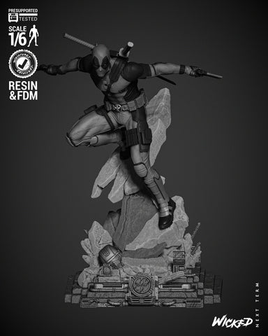 Deadpool 2024 Sculpture resin statue kit view 1