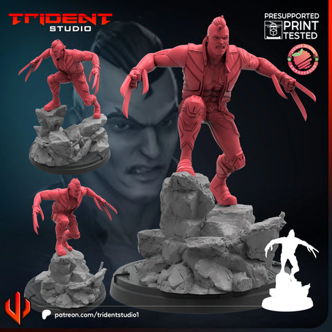 Daken Marvel MCP-compatible 40mm resin proxy miniature by Trident Miniatures - product image 1