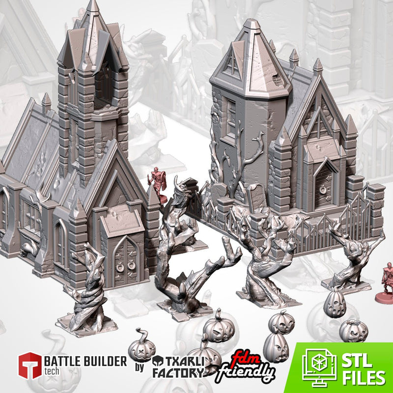 Night Of The Living Dead 3D printed terrain view 1
