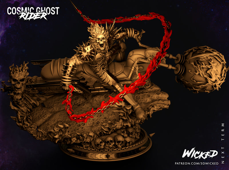 Cosmic Ghost Rider Sculpture resin statue kit view 1