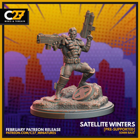 Cable (Feb 2022 Sculpt) Marvel MCP-compatible resin miniature by C27 Studios - product image 1