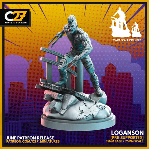 Daken Marvel MCP-compatible resin miniature by C27 Studios - product image 1