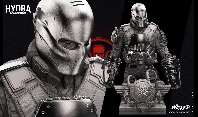 Crossbones Bust resin bust kit view 1