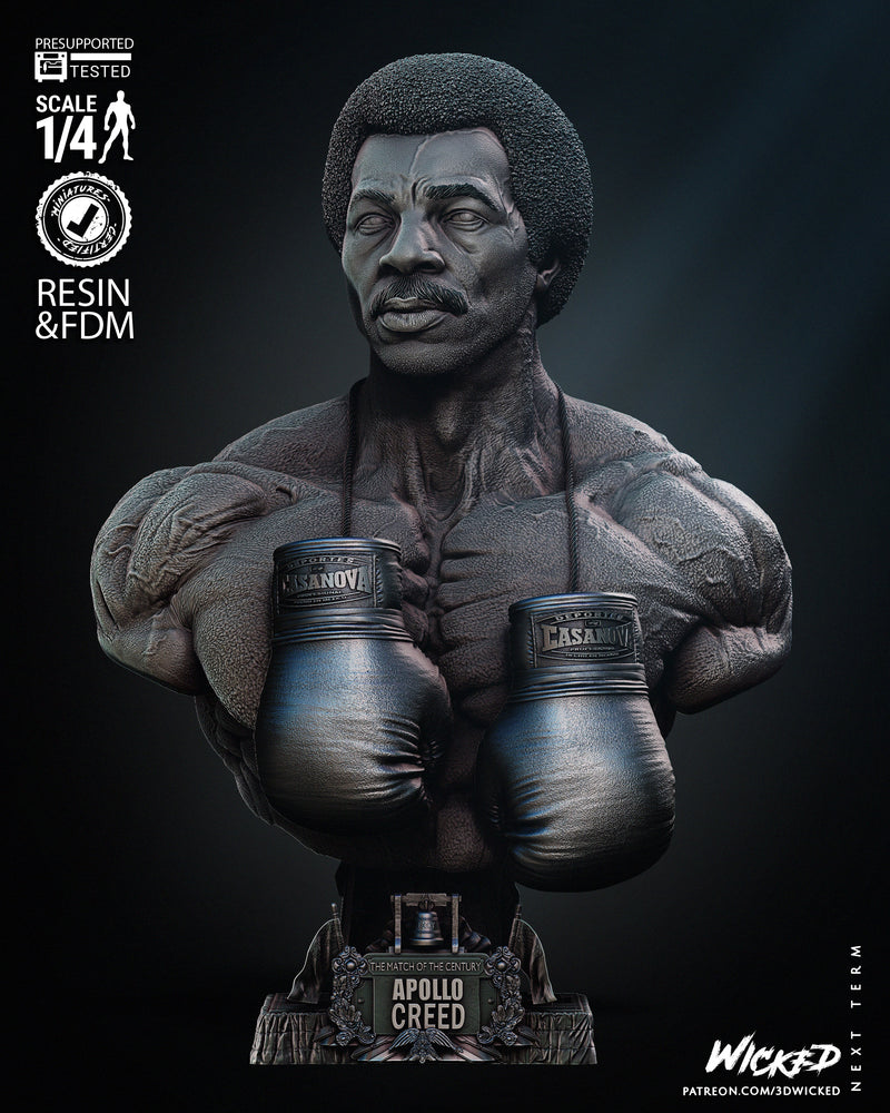 Apollo Creed Portrait Bust resin bust kit view 1