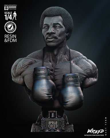 Apollo Creed Portrait Bust resin bust kit view 1