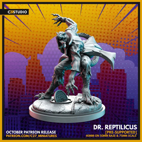 Lizard Marvel MCP-compatible resin miniature by C27 Studios - product image 1