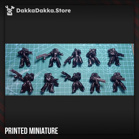 Space Knights Team Ignitium (x10) - Prime Armored Fire Squad - DakkaDakka Resin Miniature Squad - image 1