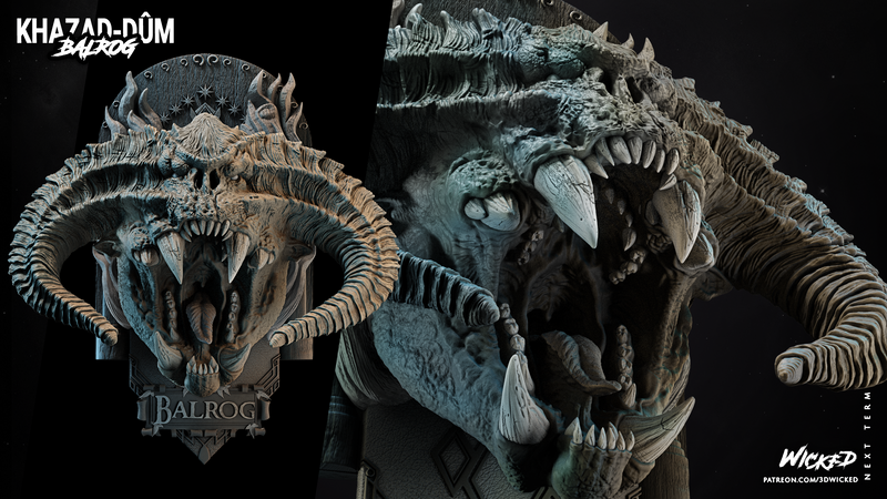 Balrog Bust resin bust kit view 1