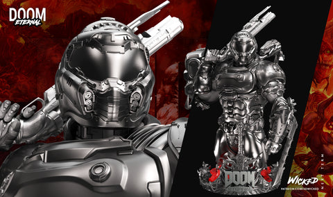Doom Slayer Bust resin bust kit view 1