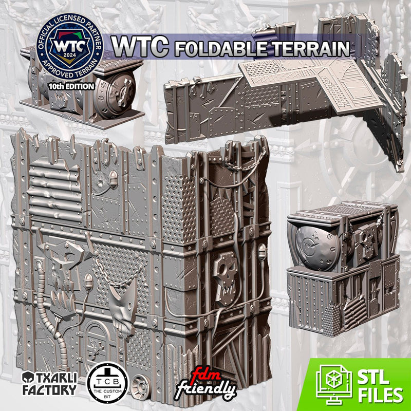 WTC Foldable Orcs Set 3D printed terrain view 1