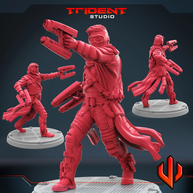 Starlord - Sculpt C Marvel MCP-compatible 40mm resin proxy miniature by Trident Miniatures - product image 1