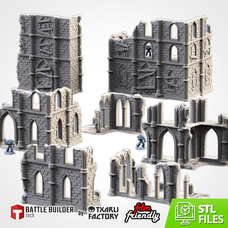 Temple Ruins 3D printed terrain view 1