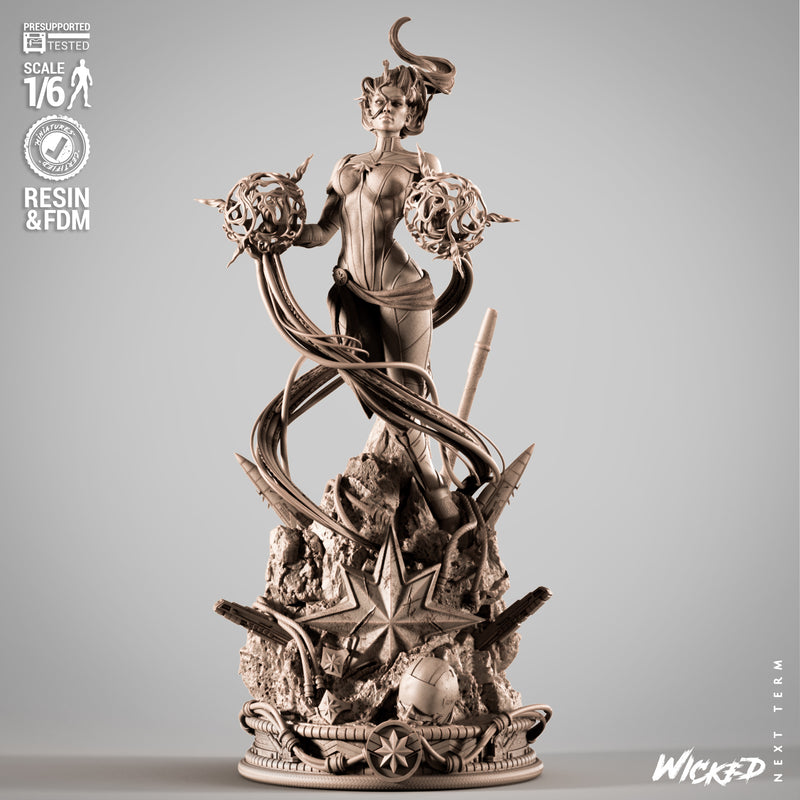 Captain Marvel Sculpture resin statue kit view 1