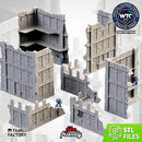 City Ruins WTC Set 01 3D printed terrain view 1
