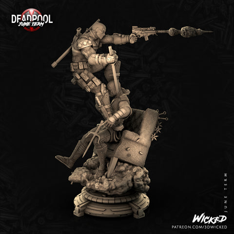 Deadpool Sculpture resin statue kit view 1