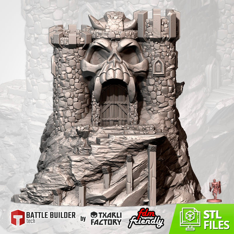 The Skull Castle 3D printed terrain view 1