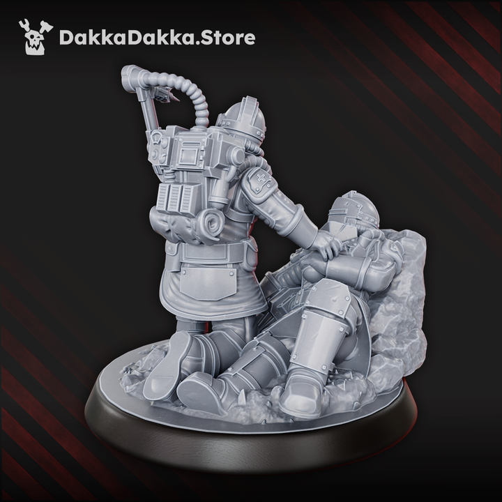 Dramatic pose Medic - DakkaDakka Resin Miniature - image 1