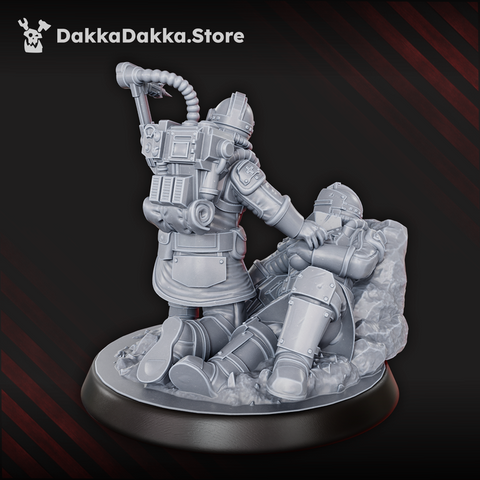 Dramatic pose Medic - DakkaDakka Resin Miniature - image 1
