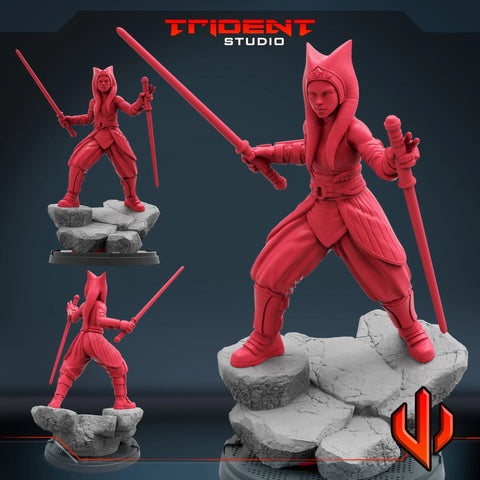 Ahsoka Star Wars MCP-compatible 40mm resin proxy miniature by Trident Miniatures - product image 1