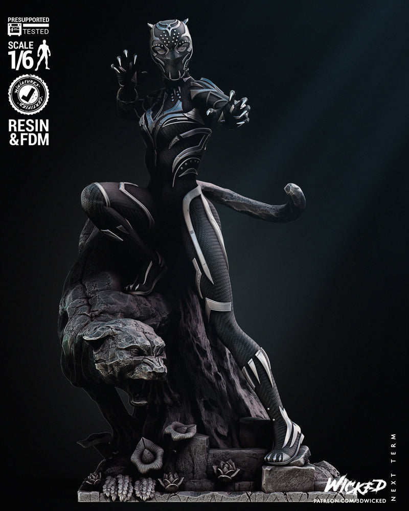 Black Panther Shuri 2024 Sculpture resin statue kit view 1