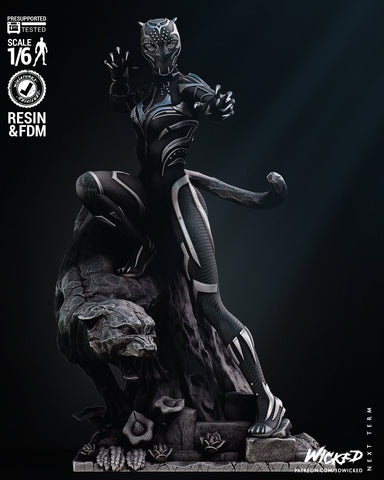 Black Panther Shuri 2024 Sculpture resin statue kit view 1