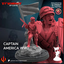 Captain America WW2 Marvel MCP-compatible 40mm resin proxy miniature by Trident Miniatures - product image 1