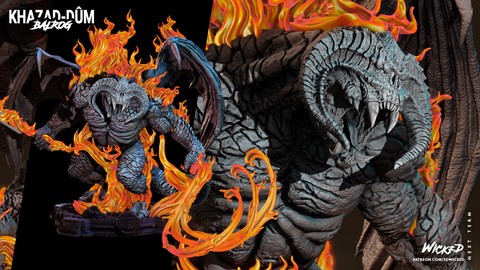 Balrog Sculpture resin statue kit view 1