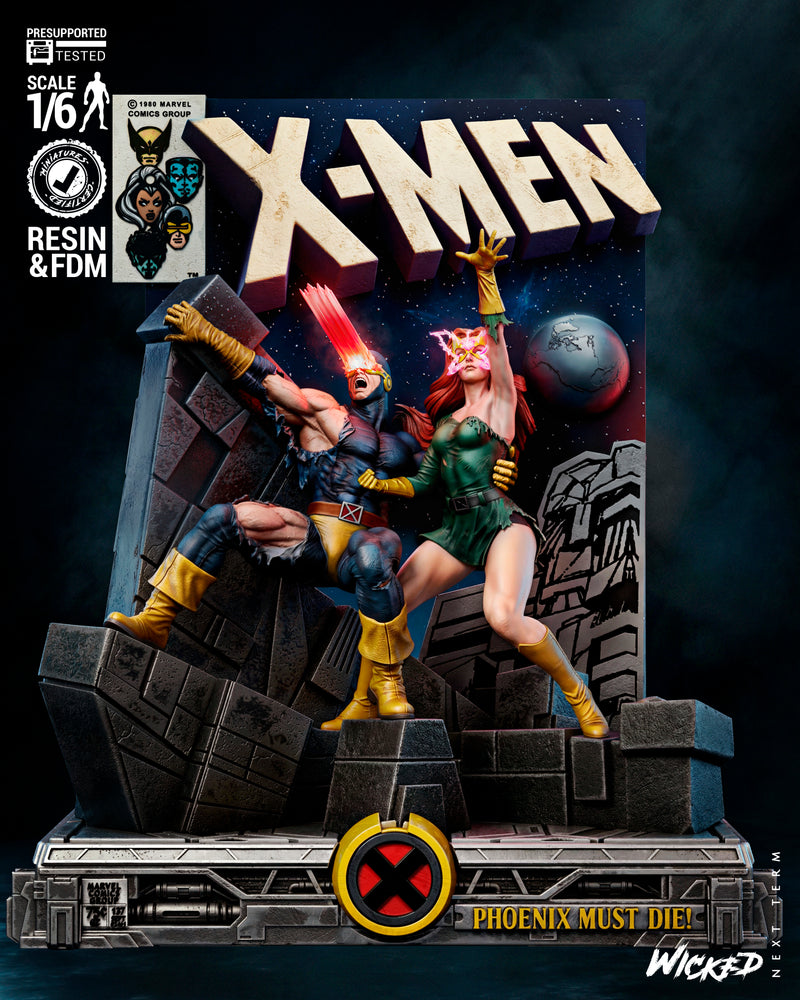 Cyclops and Jean Diorama resin diorama kit view 1
