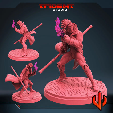 Gambit - Sculpt B Marvel MCP-compatible 40mm resin proxy miniature by Trident Miniatures - product image 1