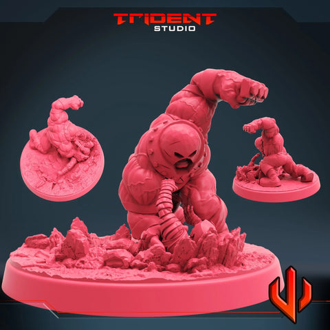 Juggernaut Vs Colossus Marvel MCP-compatible 40mm resin proxy miniature by Trident Miniatures - product image 1