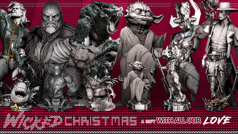 Christmas Box resin bust kit view 1