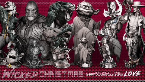 Christmas Box resin bust kit view 1