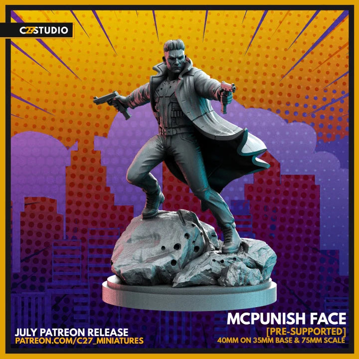 Punisher (Jul 2022 Sculpt) Marvel MCP-compatible resin miniature by C27 Studios - product image 1