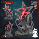 America Chavez Marvel MCP-compatible 40mm resin proxy miniature by Trident Miniatures - product image 1