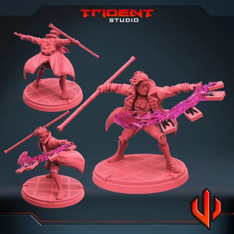 Gambit - Sculpt A Marvel MCP-compatible 40mm resin proxy miniature by Trident Miniatures - product image 1